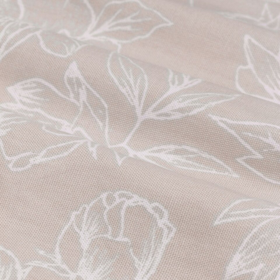 image 1 of Wylder Bella Floral Natural Pencil Pleat Curtains 117 x 137cm Pink | Natural Pink