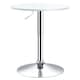 image 1 of HOMCOM Adjustable Height Round Bar Table with Swivel Top Metal White