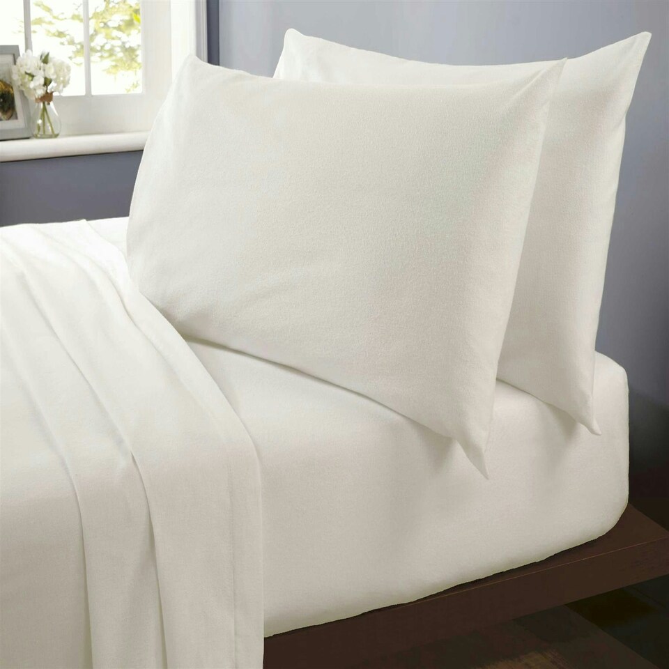 image 1 of Microfibre Cream Single Sheet Set