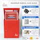 image 10 of SMART PARCEL BOX® Medium Front Access | Red | 1