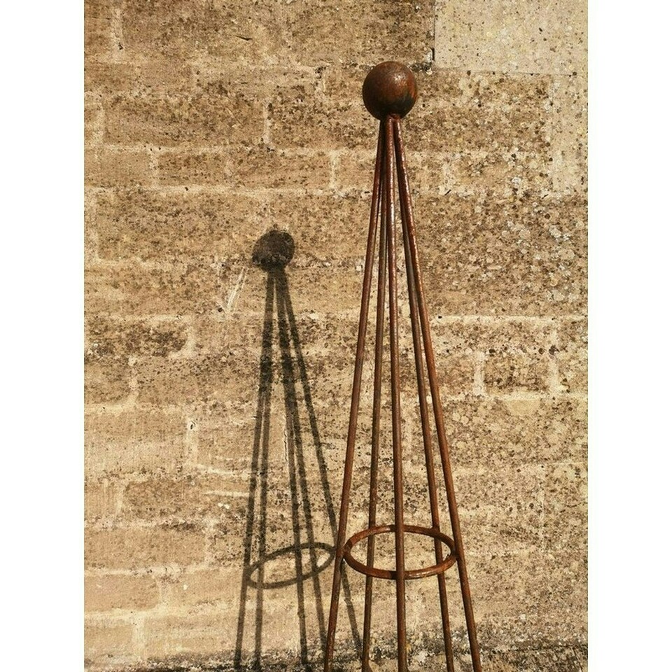 image 1 of Chelsea Range 5 Feet Hampton Obelisk - L43.2 x W43.2 x H160 cm - Bare Metal/Ready to Rust