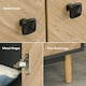 image 5 of HOMCOM Modern Wardrobe Cabinet with Shelf, Hanging Rod and 2 Drawers