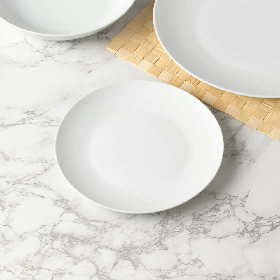 image 1 of 18pc Everyday White Round Dinner Set