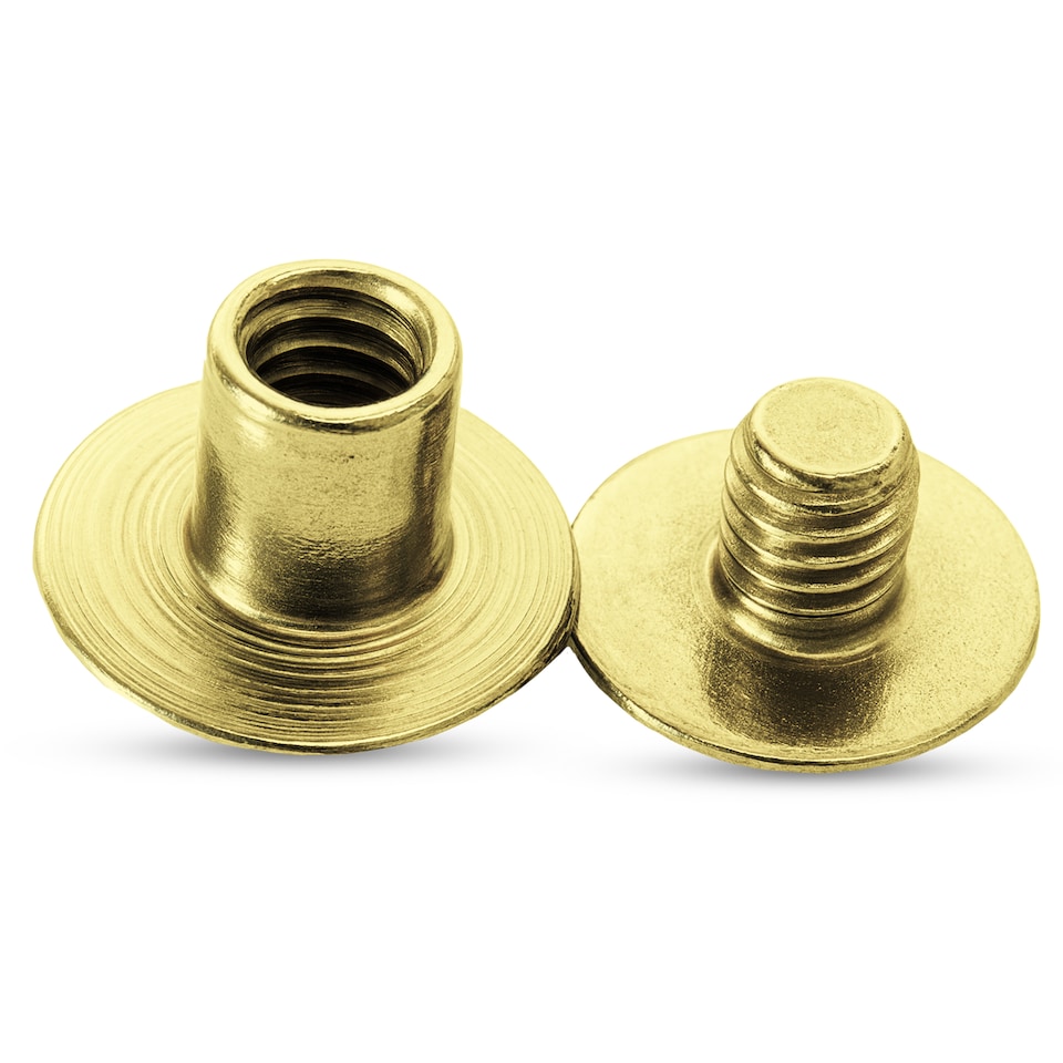 image 1 of 9x13MM Chicago Screw Rivets Flat Head for DIY Planner- 10 Pcs