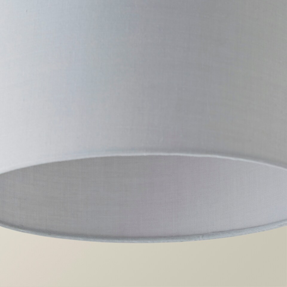 image 1 of ValueLights Reni Small Grey Fabric Pendant Shade Grey