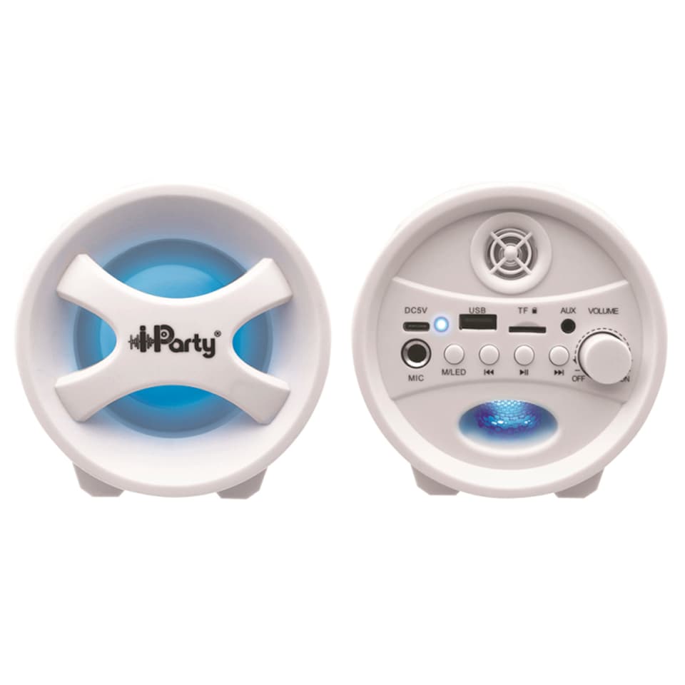 image 1 of Lexibook BTP585Z iParty Bluetooth Speakers with Lights & Mic - White