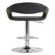 image 4 of Interiors by Premier Black Faux Leather Bar Chair, Backrest Breakfast Bar Chair, Footrest Living Bar Chair Kitchen