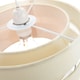 image 3 of Contemporary Quality Cream Linen Fabric Triple Tier Ceiling Pendant Light Shade | Cream | Cream | 1