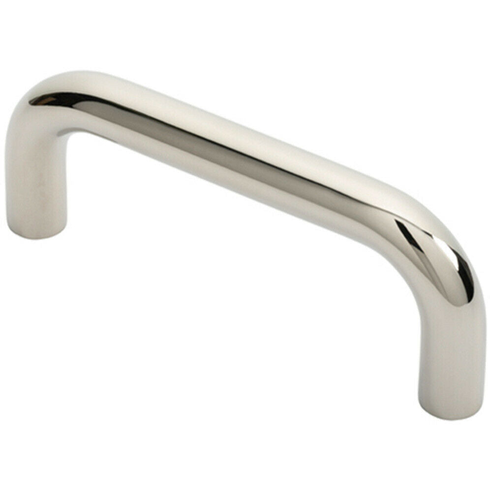 Loops Round D Bar Pull Handle 169 x 19mm 150mm Fixing Centres Bright Steel in Metallics