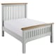 image 7 of 5ft King Size Real oak & Light Grey Solid,strong,wood bed frame.Wooden bedstead