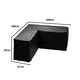 image 4 of KCT Extra Large L-Shaped with Medium Square Garden Furniture Cover Black