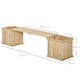 image 3 of Outsunny Wooden Garden Planter & Bench Combination Garden Raised Bed Natural