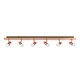 image 4 of ValueLights Polished Copper 6 Way Adjustable GU10 Ceiling Spotlight - Complete with 5w LED Bulbs 3000K Warm White