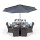 image 1 of Arizona Rectangular 6 Seater Rattan Patio Dining Set | Grey | Grey