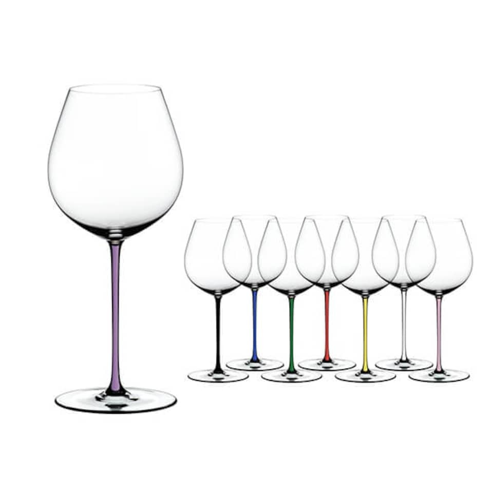 image 1 of Riedel Hand Made Fatto a Mano Old World Pinot Noir Wine Glass Violet