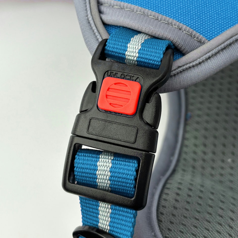 image 1 of HugglePets Activity & Travel Dog Harness Blue | XL