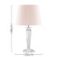 image 2 of ValueLights Modern Clear Genuine K9 Crystal Base Table Lamp With Pink Shade