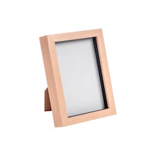 Nicola Spring 5 x 7" Photo Frame - Light Wood - 3D Photo Frame Picture Frame Box Portrait Display Case (20 x 15cm)