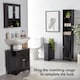 image 5 of VonHaus Shrewsbury Black Under Sink Bathroom Cabinet