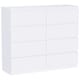 image 1 of Vida Designs Denver 8 Drawer Chest of Drawers Bedroom Storage, White