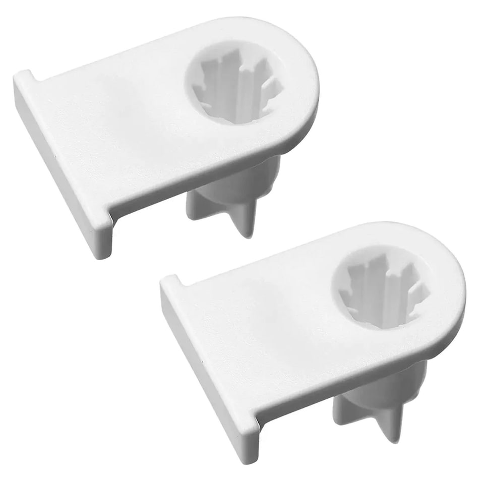 image 1 of SPARES2GO Door Hinge Support Socket for Bosch fits Neff Fridge Freezer (Pack of 2, White) White