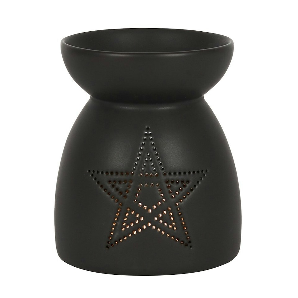 image 1 of Something Different Pentagram Oil Burner - Black - One Size