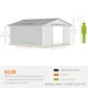 image 7 of Outsunny 13 x 11ft Garden Shed Storage w/ Foundation Kit, Vent, Light Brown