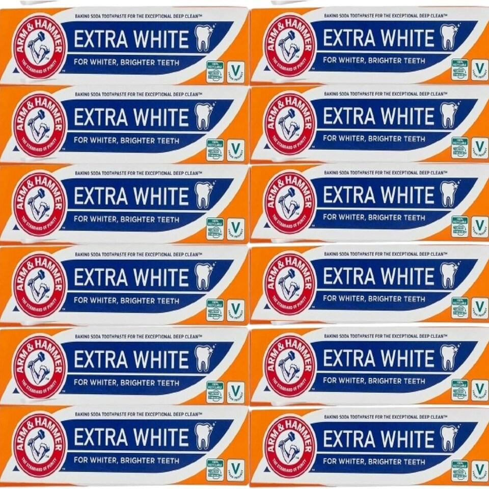 image 1 of Arm & Hammer Extra White Toothpaste with Baking Soda 125g Pack of 12