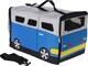 image 1 of Pet Carrier Bag Soft Polyester Kids Bus Themed Small Dog Cat Travel Carry Case | Multi | Blue Camper Bus | 1