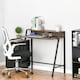 image 1 of HOMCOM Writing Desk Computer Table Home Office PC Laptop Workstation Storage Shelf 84L x 45W cm Rustic Brown