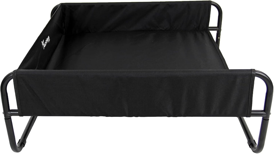 image 1 of Actiaspet Elevated Dog Bed Steel Frame Raised Pet Cot Black or Grey (Black, Large)