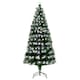 image 1 of HOMCOM 6ft White Light Artificial Christmas Tree w/ 230 LED Star Topper Tri-Base