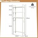 image 2 of COSTWAY 3-Tier Over-The-Toilet Storage Shelf Organizer White