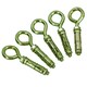 image 1 of 8mm Close Hook Anchor Eye Bolt Rawl Expansion Bolts Shield Wall 6 Pack