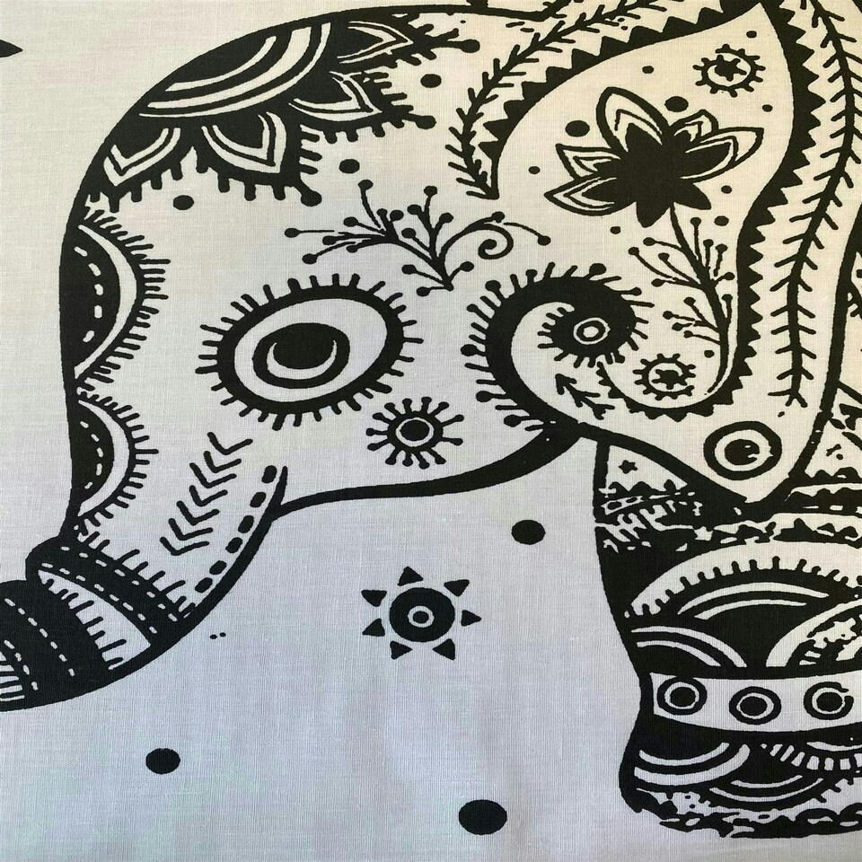 image 1 of Elephant Duvet Cover Set - Super King - Black