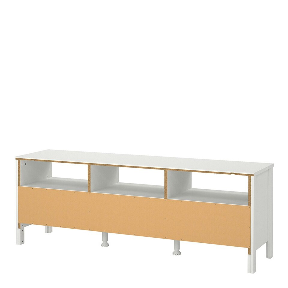 image 1 of Madrid TV Unit 3 Drawers in White