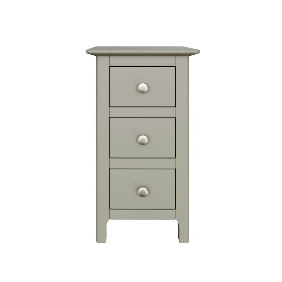 image 1 of Palma 3 Drawer Bedside Cabinet Pale Grey