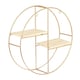 image 1 of Living and Home Modern Decorative Wall Mounted Storage Display Shelf- Gold