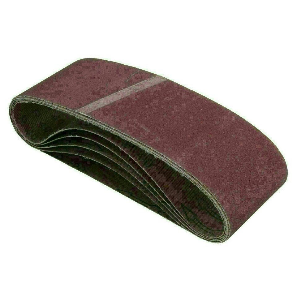 image 1 of 75mm x 533mm Mixed Grit 40 - 120 Abrasive Sanding Belt Sander Discs 5 Pack