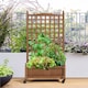 image 3 of Yaheetech 126.5 cm H Raised Garden Bed with Trellis-Dark Brown