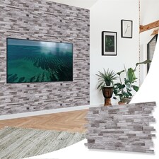 NOVECRAFTO Brick Effect 3D Wall Panels (96cm x 48cm) DIY Decorative PVC Plastic Cladding Panels