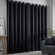 image 2 of Fusion Strata Eyelet Curtains Black