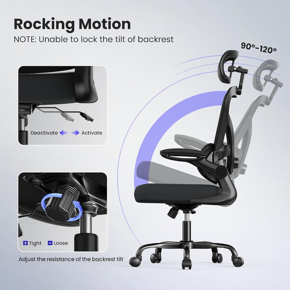 image 1 of Rattantree Ergonomic Office Chair Dual Backrest Mesh Computer Chair