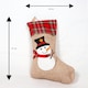 image 3 of Snowman Design Christmas Stocking  Fun Character Stocking for Fireplace & Christmas Home Decor