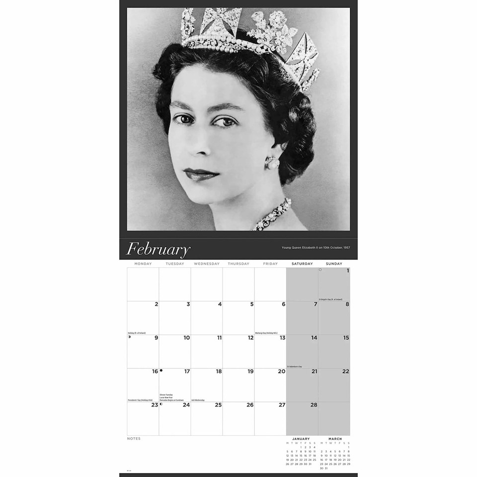 image 1 of Queen Elizabeth Ii Square Wall Calendar