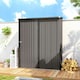image 8 of Outsunny Outdoor Storage Shed w/ Lockable Door for Garden, Light Grey 