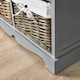 image 3 of Chest Of Drawers Hallway Storage Organiser Wooden Wicker Baskets Fully Assembled | Grey
