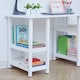 image 5 of Teamson Kids Children's Play Desk with Shelves and Chair, White