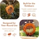 image 6 of Marco Paul Orange Clock Design Bird Feeder 33cm
