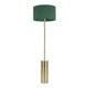 image 3 of ValueLights Lexy Antique Brass Rotary Dimmer Switch Floor Lamp with Forest Green Drum Shade
